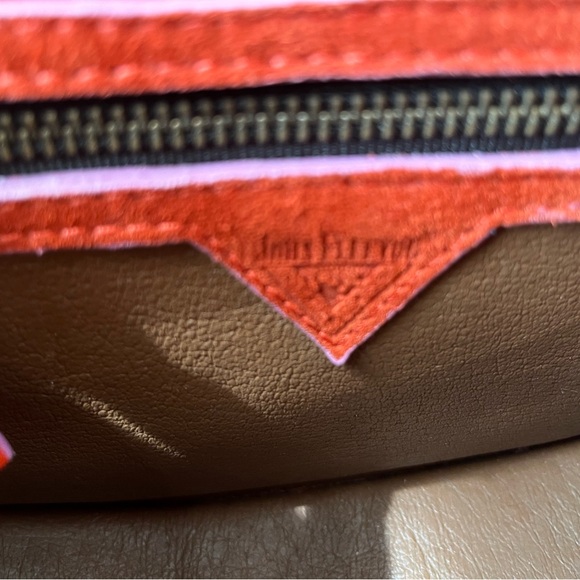 John Fluevog Bernadette Orange & Pink Crossbody Bag - Picture 5 of 6